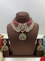 Royal Premium Kundan Necklace Set with Earrings – Royal Bridal Splendor