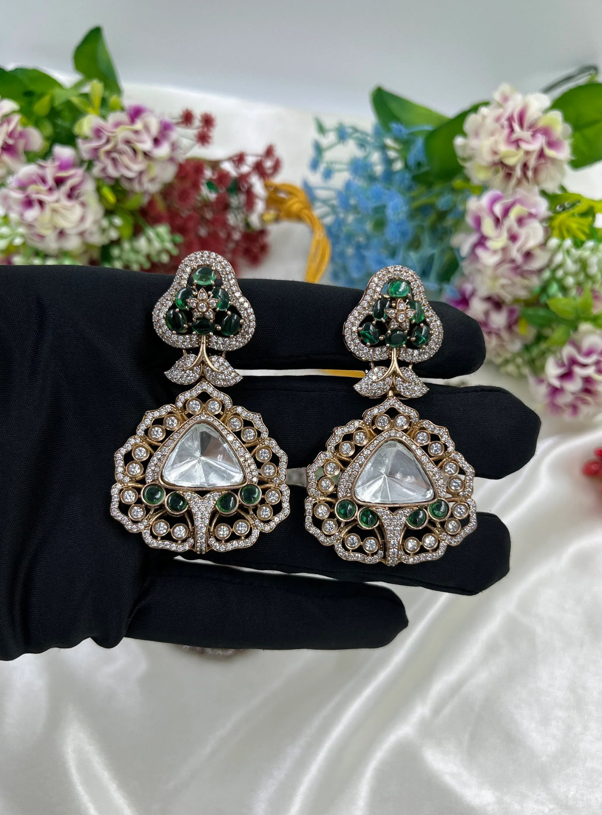 Royal Premium Kundan Necklace Set with Earrings – Royal Bridal Splendor