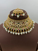 Traditional Choker Necklace Set with Maangtika & Earrings – Royal Bridal