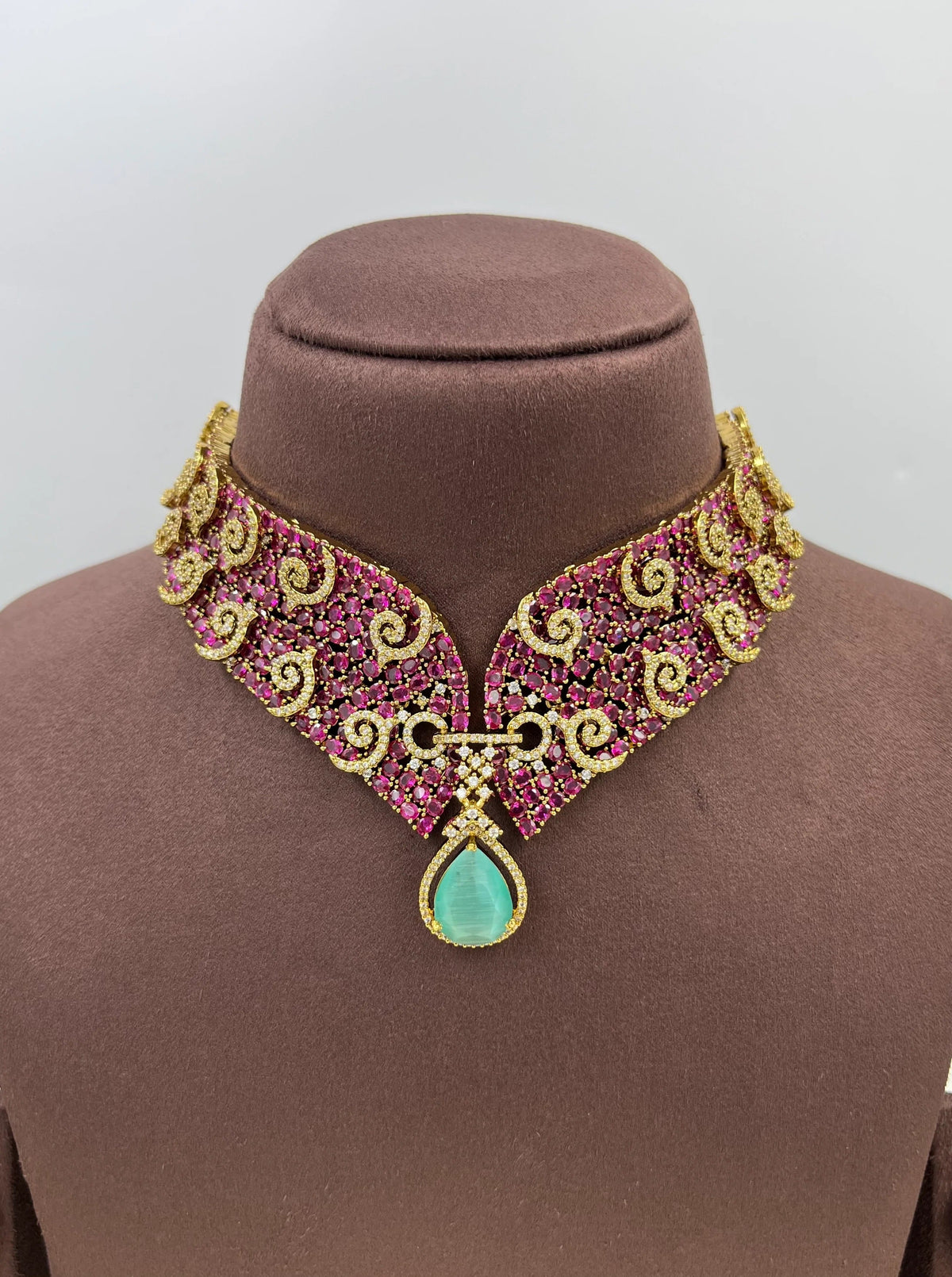 Premium Victorian Moissanite Necklace – Timeless Royal Elegance - Libasaa.com