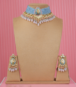 Indian Meenakari Choker Earrings Set, Pakistani Meenakari Jewelry, Wedding Choker Set, Bridal Jewelry Set