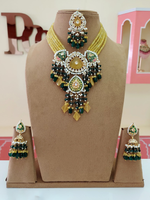 Rajsthani Ethnic Meenakari Necklace Earrings Maangtika Set, Jaipuri Wedding Meenakari Jewelry Set, Indian Jewelry Set, Bollywood Wedding Necklace Set, Bridal Necklace Set