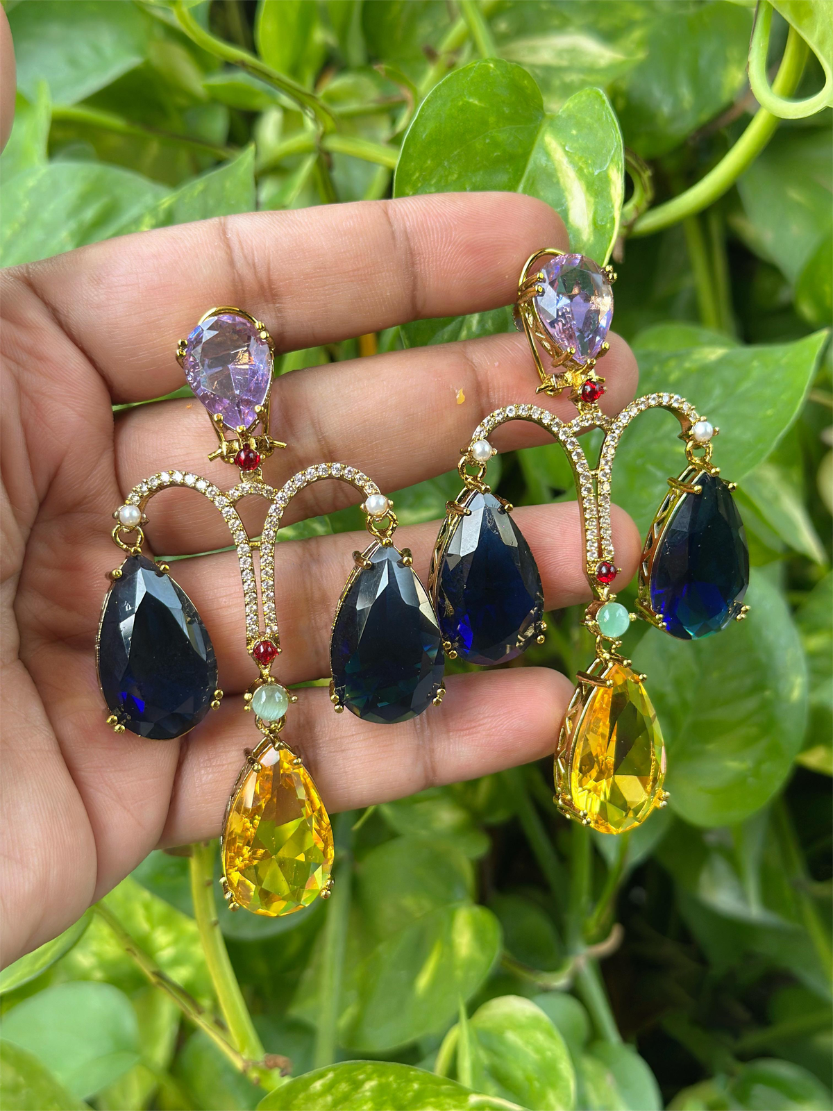 Pakistani American Diamond Bridal Drops Earrings Set, Bollywood Design AD Earrings Set, Celebrties CZ Earrings Set, Wedding Earrings Set, Indian Jewelry Set, Pakistani AD Jewelry Set, Bridal AD Earrings Set