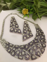 Jaipuri Designed Traditional Wedding Choker Earrings Set, Rajsthani Ethnic Choker Earrings Set, Indian Bridal Choker Set, Pakistani Jewelry Set