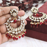 Round Polki Indian Bridal Earrings Set, Indian Polki Earrings Set, Pakistani Wedding Earrings Set, Bollywood Inspired Polki Earrings Jewelry Set