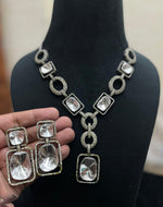 Dazzling Shimmering Polki Indian Necklace Earrings Set, Polki Statement Pakistani Jewelry Set, Bollywood Inspired Polki Necklace Set, Jewelry Set