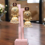 Pakistani Traditional Pearl Jhumki Earrings Set, Pakistani Bridal Kundan Jhumki Set, Indian Jhumki Set, Indian Kundan Jewelry Set