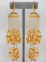 Bridal Wedding Golden Kaleere Indian Jewelry Set, Jaipuri Haathphool, Rajsthani Golden Kaleere Jewelry, Bridal Golden Layer Haathphool