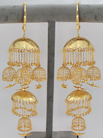 Indian Bird Inspired Golden Kaleere Set, Indian Bird Design Haathphool Set, Jaipuri Kaleere Set, Pakistani Haathphool Set