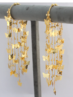 Butterfly Inspired Layered Golden Indian Haathphool Kaleere Set, Multi Layer Butterfly Golden Kaleere, Indian Butterfly Haathphool Set