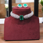 Malaika Arora Inspired Green Polki Wedding Choker Earrings Set