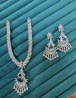 Rajsthani Silver Plated Wedding Necklace Earrings indian Jewelry Set
