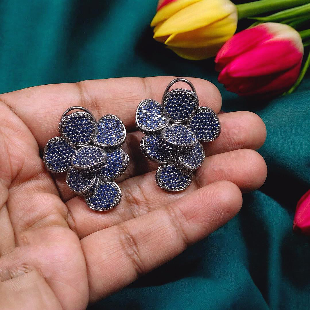 Handmade Floral Design Bridal Earrings For Wedding