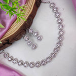 Zaafira Pakistani Jewelry AD Choker Set with CZ Stones for Indian Wedding and Bridal Occasions