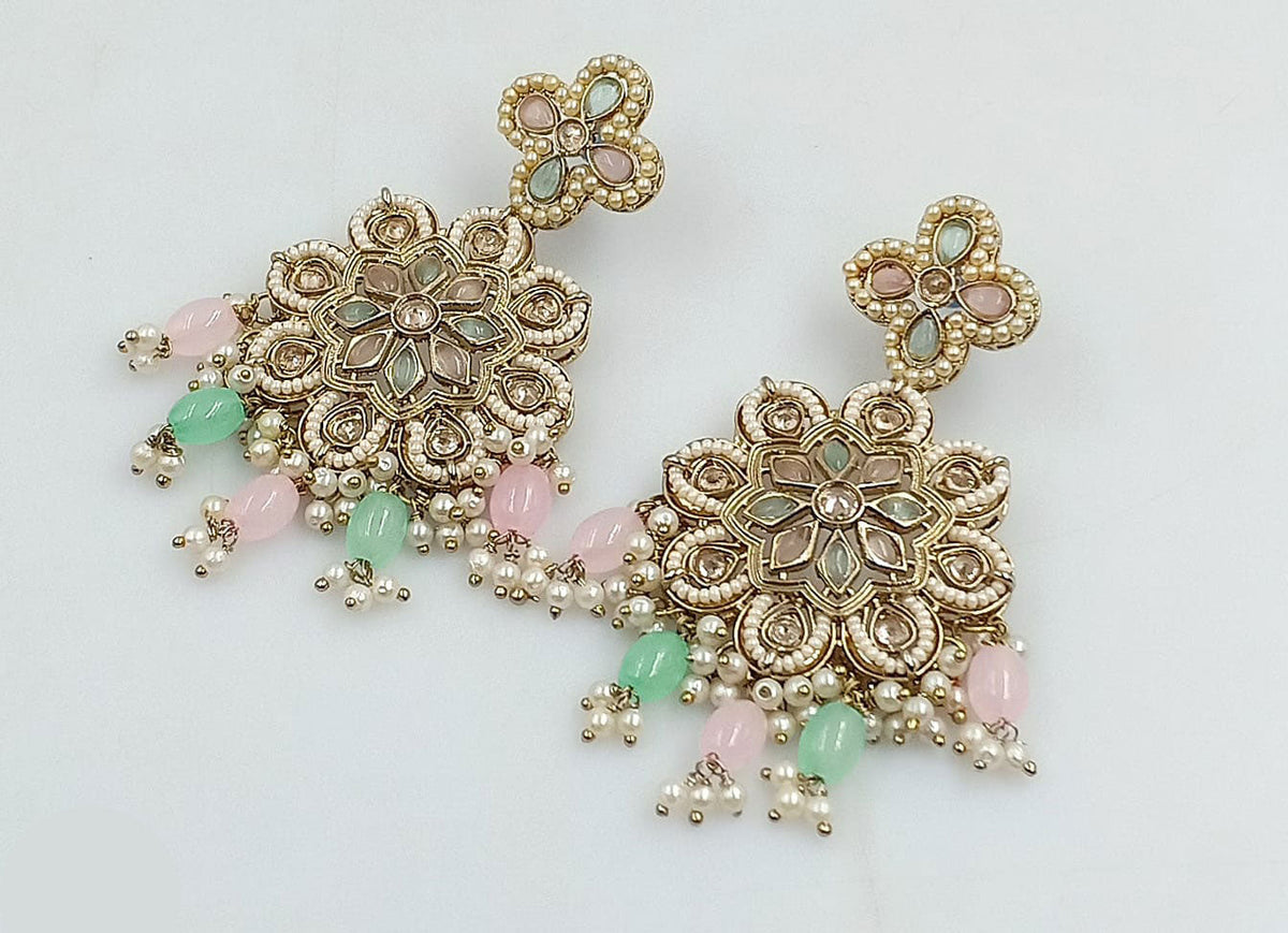 Indian Flower Design Kundan Perfect Jewelry Engagements Wedding