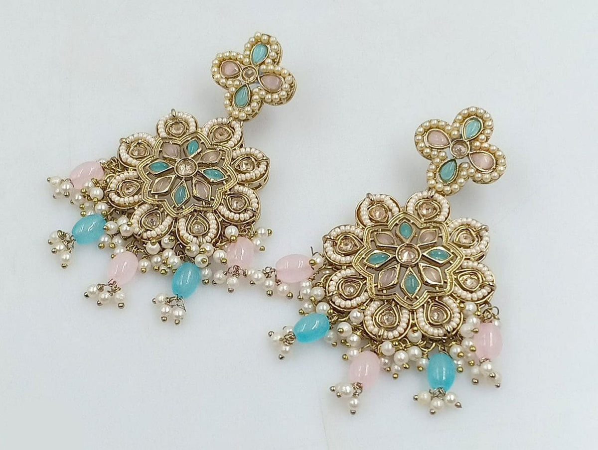 Indian Flower Design Kundan Perfect Jewelry Engagements Wedding