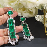 Ethnic Crystal Earrings Bollywood Kundan Handcrafted Premium Wedding Jewelry from India and Pakistan
