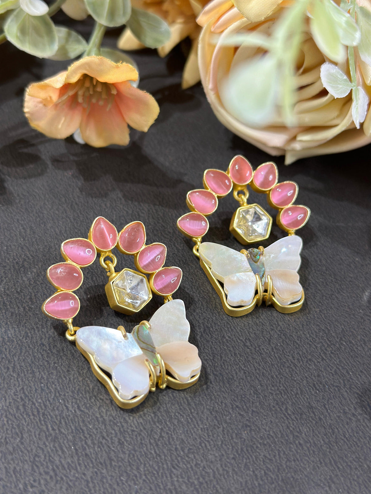 Kundan Earrings for Bridal Weddings Engagements and Special Events eith Ethnics Design