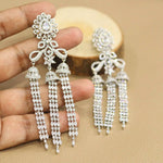 Flower Design And Pear Shape Indian wedding earrings for brides