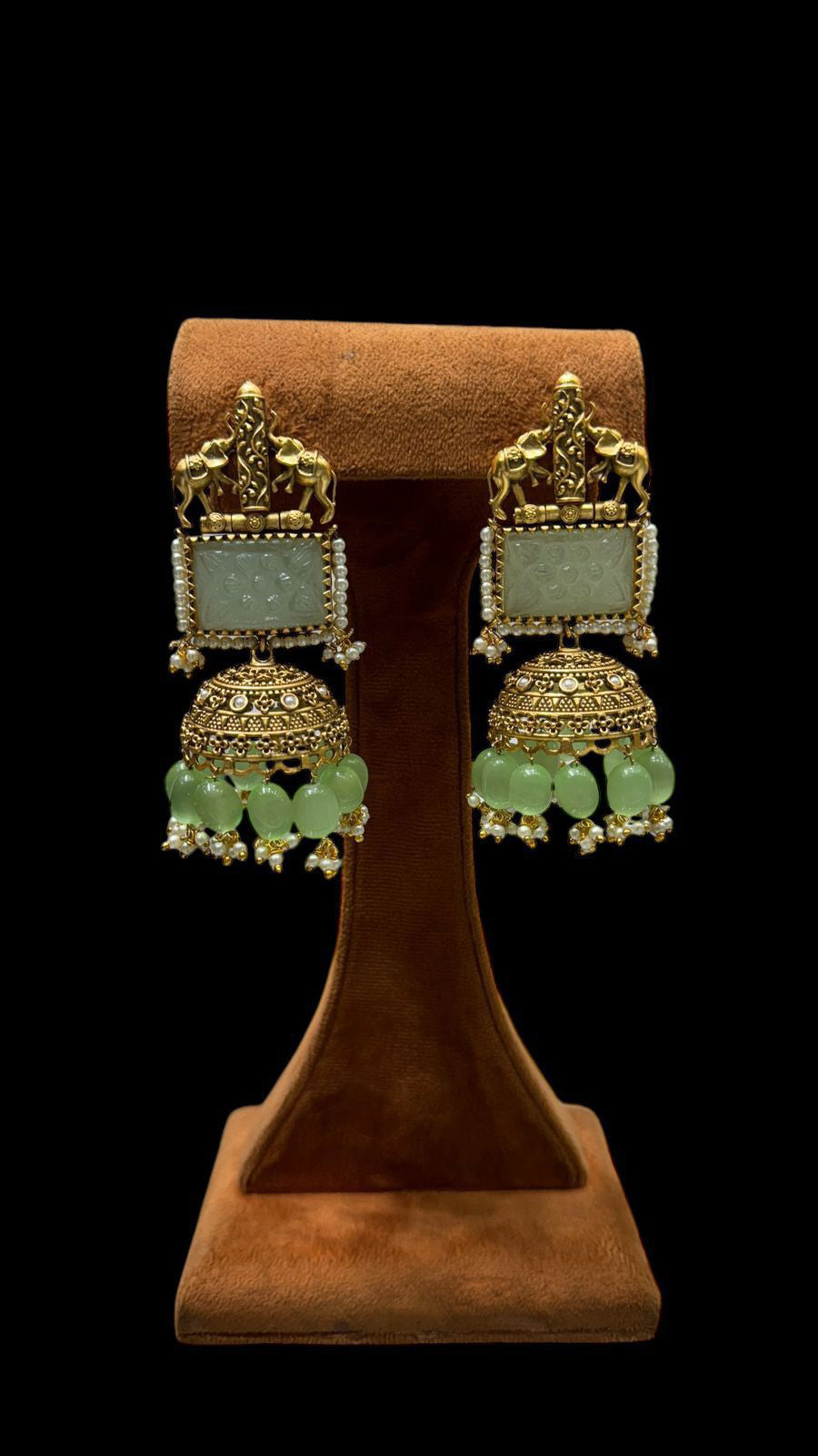 Ethnic AD Jhumka for women with a handcrafted appeal ideal for adding elegance to everyday or party outfits