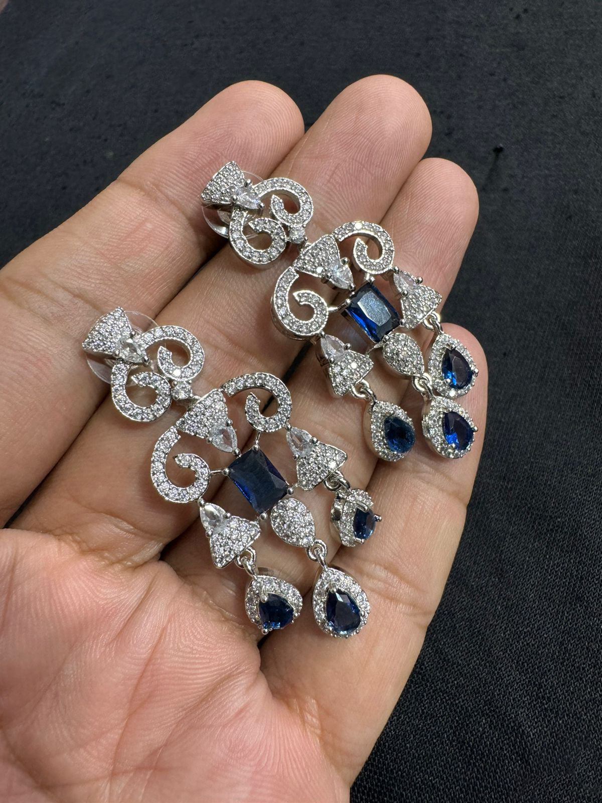 Bollywood Inspired CZ Drop Kundans - Craftsmanship Bridal Jewellery