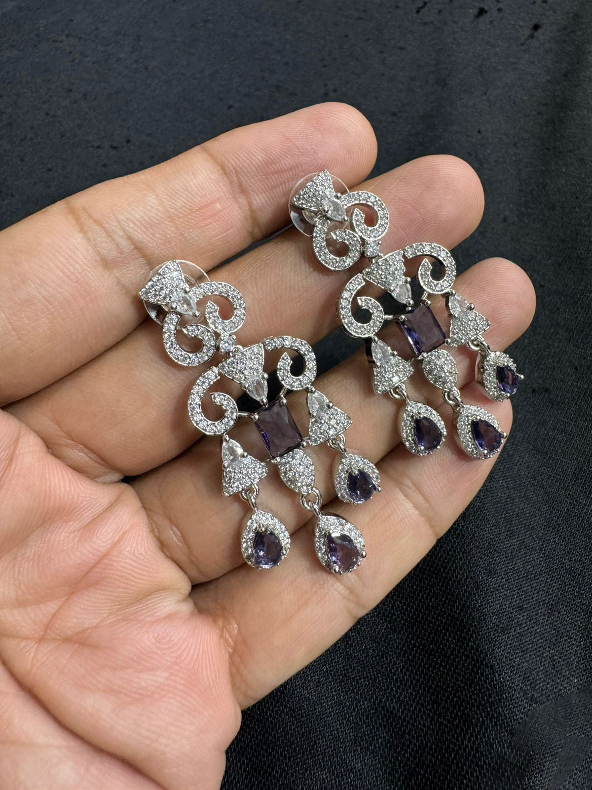 Bollywood Inspired CZ Drop Kundans - Craftsmanship Bridal Jewellery