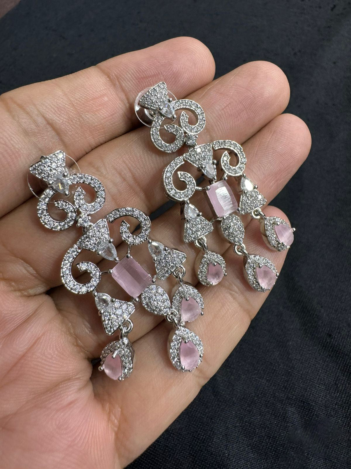 Bollywood Inspired CZ Drop Kundans - Craftsmanship Bridal Jewellery