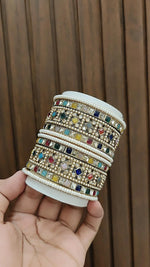 Bollywood BridalBangles Pakistani Wedding AD Jewelry Set