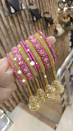Golden Glory Bollywood Bangles Jhumka Collections Pearl Jewelry