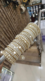 Festive Pearl Bangles Stack Indian Collection Pakistani Jewelry