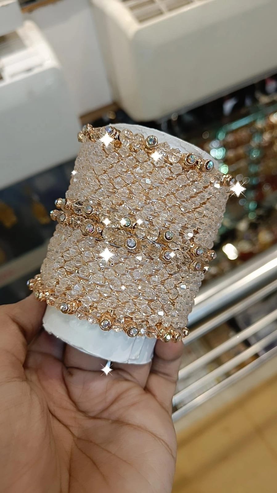 Crystal Shimmering Elegance Silver Chooda Set - Indian Bangles Jewelry