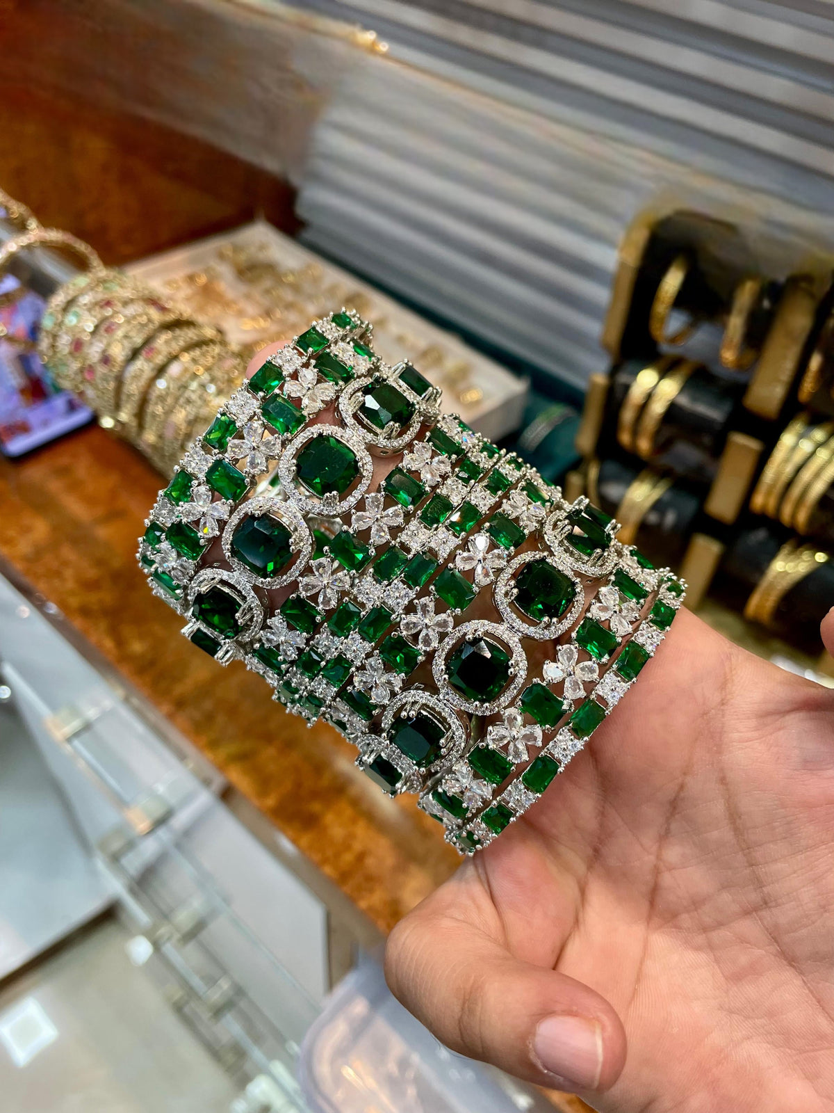 Luxury Bridal Indian AD Bangles Set | Indian Jewellery | Premium Stones Wedding Bangles for Women