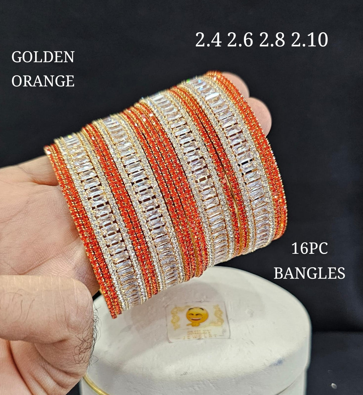 AD Bangles Set (16 Pcs) | Indian Jewellery | Crystals Diamond Bridal & Partywear Indian Bangles