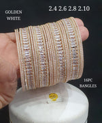 AD Bangles Set (16 Pcs) | Indian Jewellery | Crystals Diamond Bridal & Partywear Indian Bangles