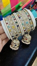 Reverse Bangle ghunghroo Jewelry Set, Wedding bangles, Indian Jewelry, Chooda Set, Bridal Chura, Indian Kada,