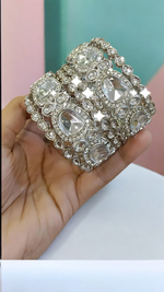 American Diamond Asian CZ Bangle Set, Choori Bangles, Chooriyan AD Bangle Set, Kangan Bangles, Bridal AD Jewelry, Wedding CZ Bangle Set