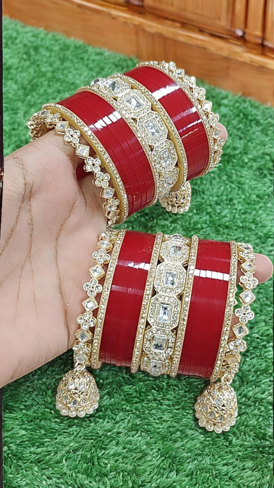 Pakistani AD Bangle Kadas CZ Jewelry Set, Paki AD jewelry, CZ bangle, AD chura, CZ Bridal Jewelry Indian AD Kadas, Indian AD Chura