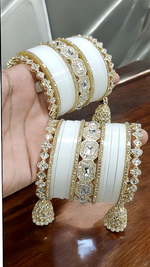 Pakistani AD Bangle Kadas CZ Jewelry Set, Paki AD jewelry, CZ bangle, AD chura, CZ Bridal Jewelry Indian AD Kadas, Indian AD Chura