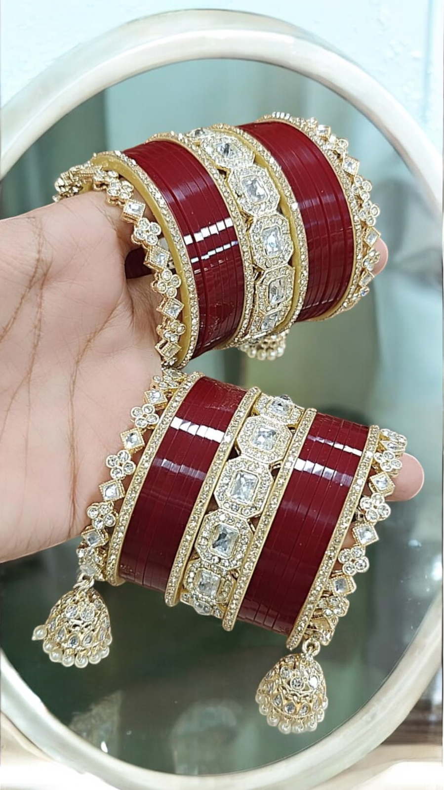 Pakistani AD Bangle Kadas CZ Jewelry Set, Paki AD jewelry, CZ bangle, AD chura, CZ Bridal Jewelry Indian AD Kadas, Indian AD Chura