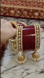 Elegant Indopak Handcrafted Bangles Chura Set, Handmade Bangles, Indian Chura Set, Red Bangles, Bridal Jewellery, Bollywood Bangles, Wedding Chura Set