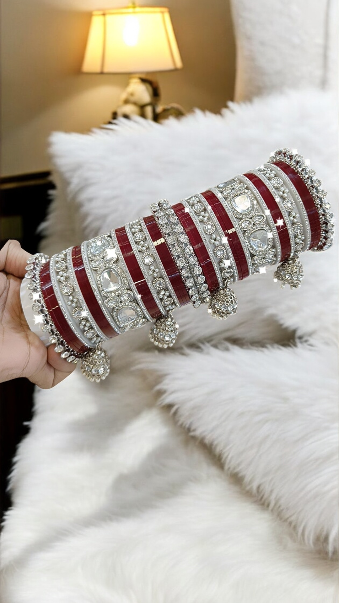 Indian Wedding AD Bangles Jewellery Set, Bridal CZ Jewelry, AD Bangles Set, AD Chura, Weddings Chooda, CZ Bollywood Special Bangles