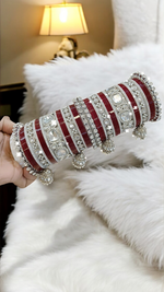 Indian Wedding AD Bangles Jewellery Set, Bridal CZ Jewelry, AD Bangles Set, AD Chura, Weddings Chooda, CZ Bollywood Special Bangles