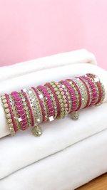 Pearl Bridal Bangle Chura Set, Bridal Chura, Wedding bangle set, Indian jewelry gift, Bridal bangles, Kundan Jewelry