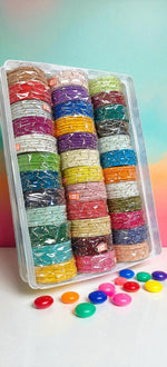 Thread Bangles 36 Dozen Combo Box Indian Traditional Bangles Set, Colorful Bridal Bangle Combo, Pakistani Jewelry Gift Pack