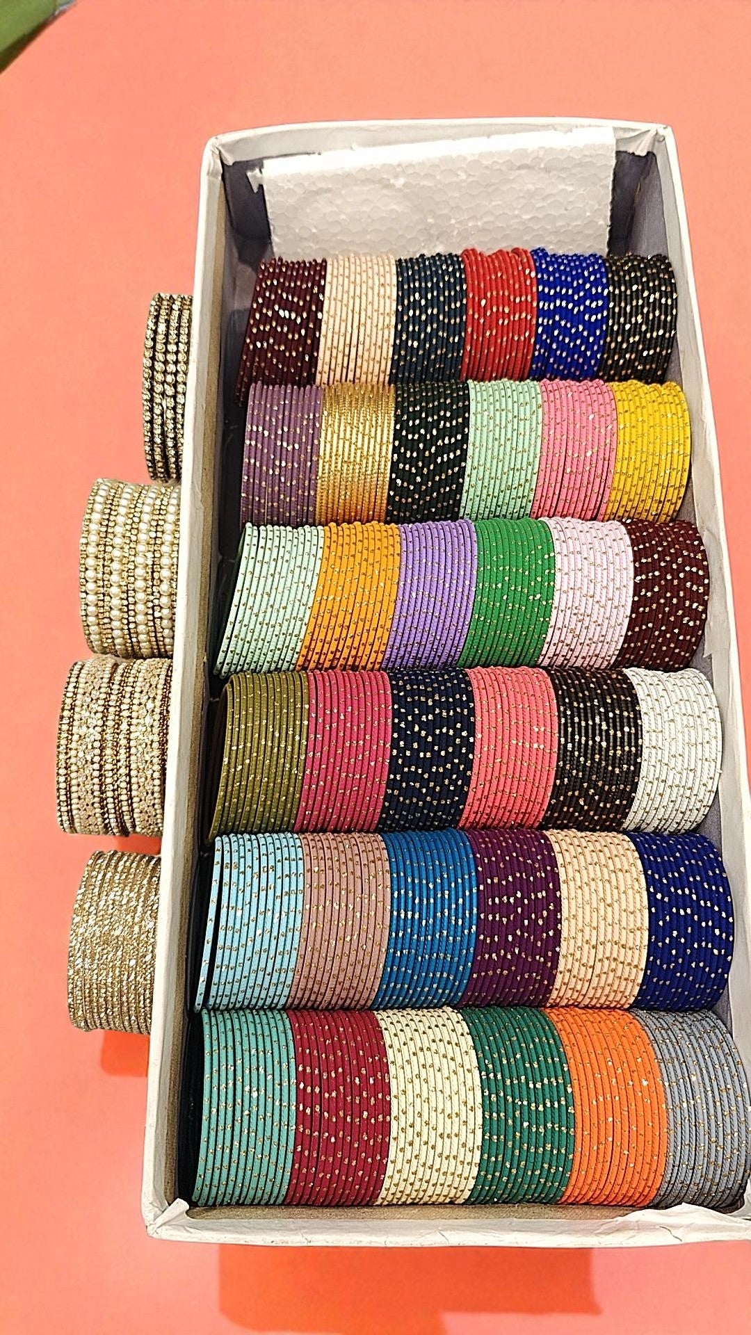 AD Shadow Combo Box – American Diamond Bangles Set, Indian Bridal Jewelry, Pakistani Wedding Bangles Combo