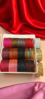 ASMA GLASS COMBO BOX Traditional Indian Glass Bangles Set, Bridal Bangle Combo, Wedding & Festive Jewelry Box