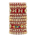 Rajwadi Chura with Pearl Kada | Traditional Indian Bridal Bangles