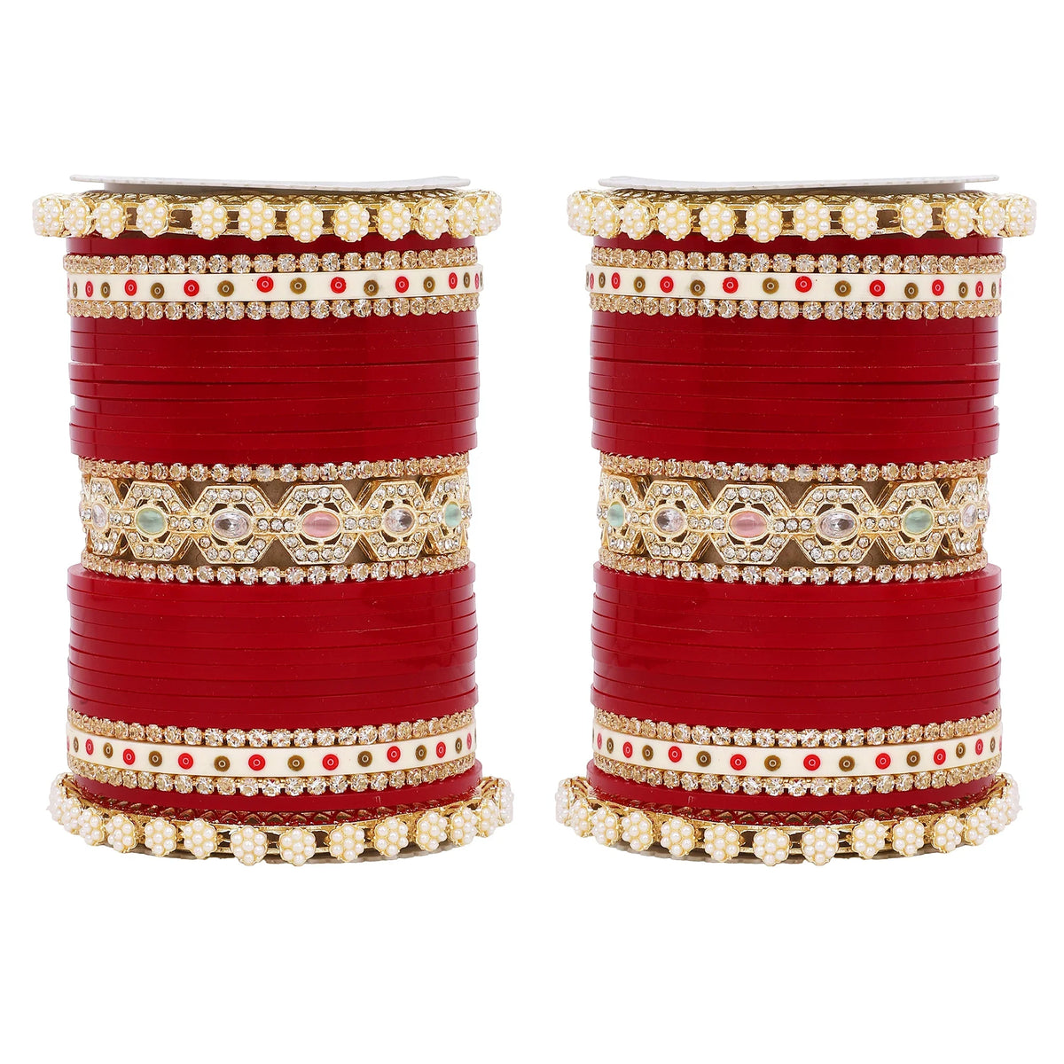 Bridal Chura with Pastel Colours & Kada | Punjabi Wedding Bangles Set