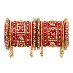 Traditional Rajasthani Bridal Chura with Small Jhumki | Rajputi Wedding Bangles Set | Indian Bridal Jewelry