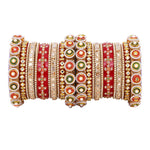 Traditional Rajasthani Bridal Chura with Pacheli Kada